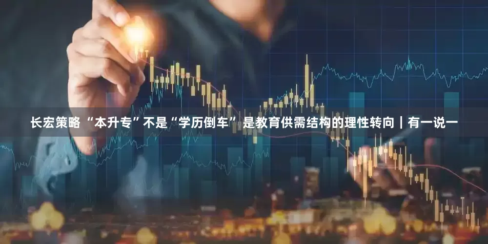 长宏策略 “本升专”不是“学历倒车” 是教育供需结构的理性转向｜有一说一
